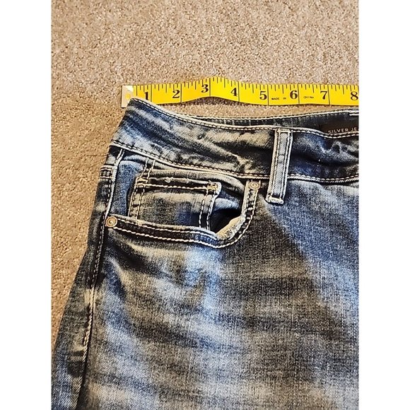 Silver Jeans Suki Women's Jeans Size 29x31 Slim Boot Cut Blue Denim Stretch - Picture 11 of 14